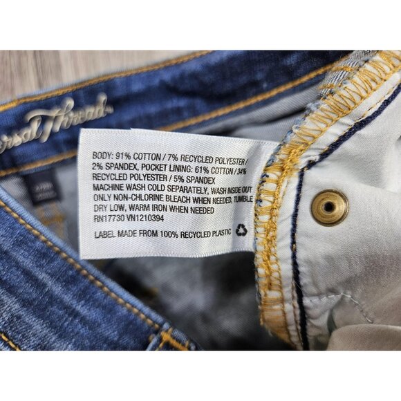 (3/$35) Universal Thread Jeans Womens 4/27R High Rise Skinny Crop Medium Wash - Picture 6 of 11